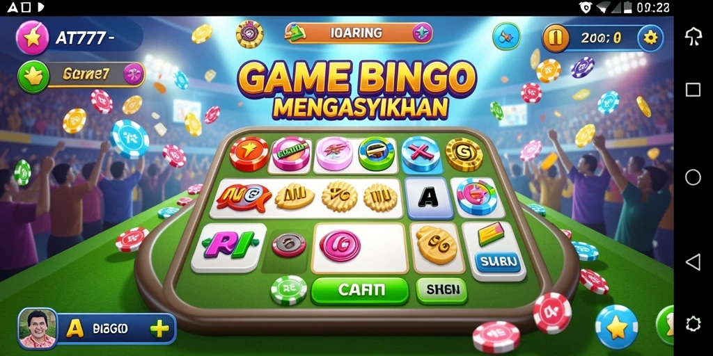 Tampilan Screenshot AT777 menampilkan keseruan bermain Bingo.