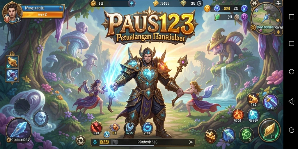 Tampilan gameplay PAUS123 yang menakjubkan dan penuh aksi RPG.
