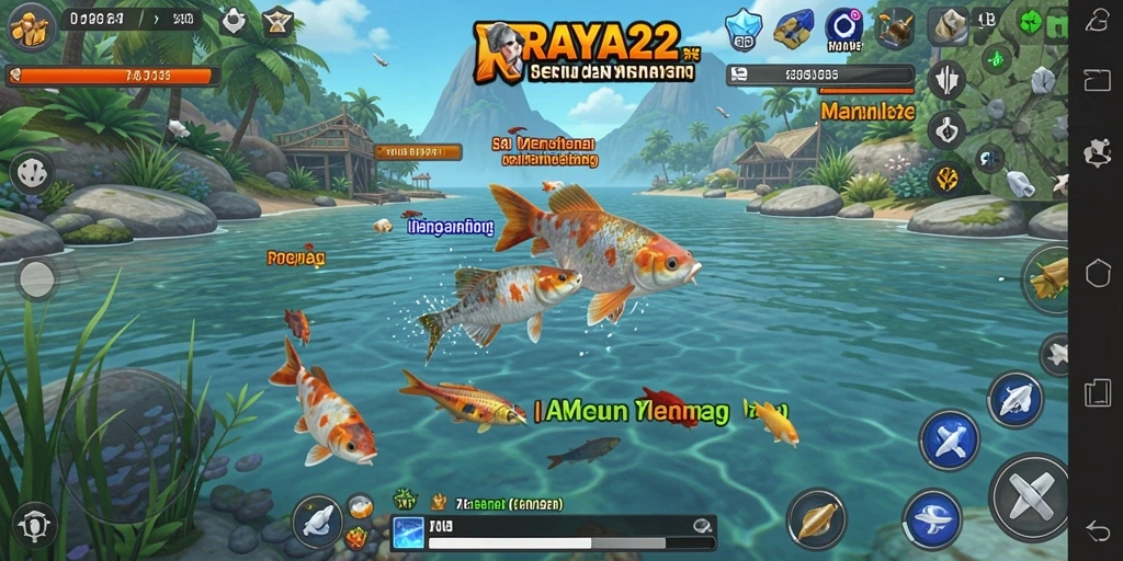 Tangkapan ikan yang menakjubkan dalam gameplay RAYA22.