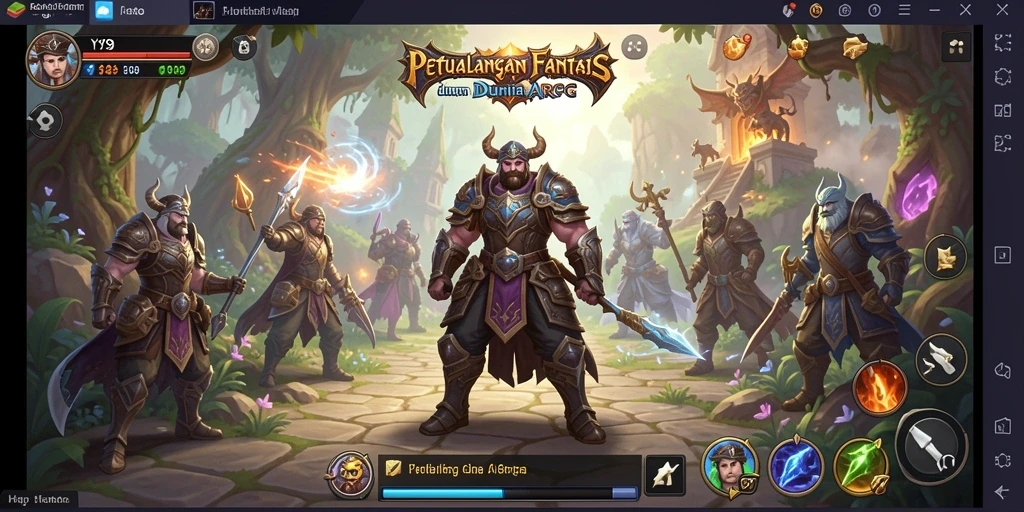 Tampilan menarik dari gameplay ARPG Y89 dengan karakter beraksi.
